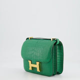 Hermès Constance III Mini 18cm Bag in Cactus Alligator Mississippiensis Leather with Gold Hardware