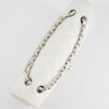 Chanel White Medium Classic Double Flap in Caviar Leather with Silver Hardware RRP £8,890