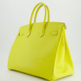 Hermès Birkin 35cm Bag in Yellow Lime Epsom Leather with Gold Hardware