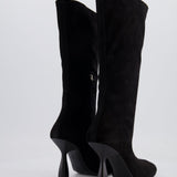 Hermès Black Suede Hurricane Calf-High Boots Size EU 38 RRP £2,250