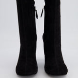 Hermès Black Suede Hurricane Calf-High Boots Size EU 38 RRP £2,250