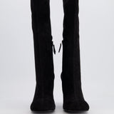 Hermès Black Suede Hurricane Calf-High Boots Size EU 38 RRP £2,250