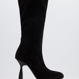 Hermès Black Suede Hurricane Calf-High Boots Size EU 38 RRP £2,250