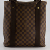 Louis Vuitton 2008 Cabas Beaubourg Tote Bag in Brown Damier Ebene and Gold Hardware