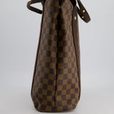 Louis Vuitton 2008 Cabas Beaubourg Tote Bag in Brown Damier Ebene and Gold Hardware