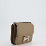 *FIRE PRICE* Hermès Constance III Mini 18cm Bag in Etoupe Epsom Leather with Palladium Hardware