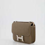 *FIRE PRICE* Hermès Constance III Mini 18cm Bag in Etoupe Epsom Leather with Palladium Hardware