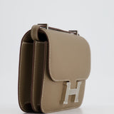 *FIRE PRICE* Hermès Constance III Mini 18cm Bag in Etoupe Epsom Leather with Palladium Hardware