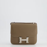 *FIRE PRICE* Hermès Constance III Mini 18cm Bag in Etoupe Epsom Leather with Palladium Hardware