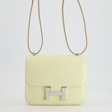 Hermès Constance III Mini 18cm Miroir Bag in Jaune Milton Epsom Leather with Palladium Hardware