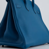 Hermès Birkin 35cm Bag in Blue Petrole Togo Leather with Palladium Hardware