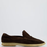 Loro Piana Menswear Brown Suede Summer Walks Size EU 42.5