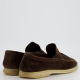 Loro Piana Menswear Brown Suede Summer Walks Size EU 42.5