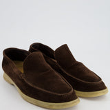 Loro Piana Menswear Brown Suede Summer Walks Size EU 42.5