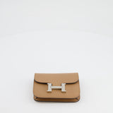 Hermès Constance Slim Belt Wallet Bag in Chai Evercolor Leather with Palladium Hardware