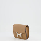 Hermès Constance Slim Belt Wallet Bag in Chai Evercolor Leather with Palladium Hardware