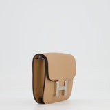 Hermès Constance Slim Belt Wallet Bag in Chai Evercolor Leather with Palladium Hardware