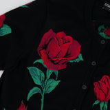 Dolce & Gabbana Black and Red Floral Cashmere Cardigan Size IT 40 (UK 8)