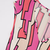 Emilio Pucci Pink & White Patterned Midi Dress Size IT 38 (UK 6)