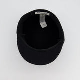 Christian Dior Black Ribbed Baker Boy Hat with Logo Detail Size 57cm