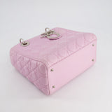 Christian Dior Lilac Medium Lady Dior Bag in Lambskin Leather with Silver Hardware RRP £5,300