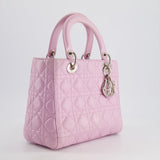 Christian Dior Lilac Medium Lady Dior Bag in Lambskin Leather with Silver Hardware RRP £5,300