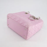 Christian Dior Lilac Medium Lady Dior Bag in Lambskin Leather with Silver Hardware RRP £5,300