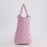 Christian Dior Lilac Medium Lady Dior Bag in Lambskin Leather with Silver Hardware RRP £5,300