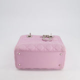 Christian Dior Lilac Medium Lady Dior Bag in Lambskin Leather with Silver Hardware RRP £5,300