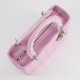 Christian Dior Lilac Medium Lady Dior Bag in Lambskin Leather with Silver Hardware RRP £5,300