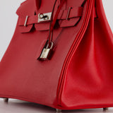 Hermès Birkin 30cm Retourne Bag in Rouge De Coeur Epsom Leather and Palladium Hardware