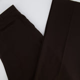 Hermès Brown Straight Cashmere Trousers Size FR 44 (UK 16)