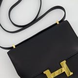 Hermès Constance Mini 18cm in Black Swift Leather with Gold Hardware