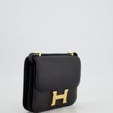 Hermès Constance Mini 18cm in Black Swift Leather with Gold Hardware