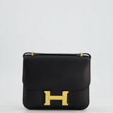 Hermès Constance Mini 18cm in Black Swift Leather with Gold Hardware