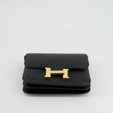 Hermès Constance Mini 18cm in Black Swift Leather with Gold Hardware