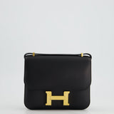 Hermès Constance Mini 18cm in Black Swift Leather with Gold Hardware