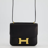 Hermès Constance Mini 18cm in Black Swift Leather with Gold Hardware