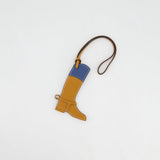 Hermès Paddock Botte Bag Charm in Naturel, Sable, Bleu Zellige