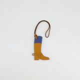 Hermès Paddock Botte Bag Charm in Naturel, Sable, Bleu Zellige