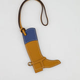 Hermès Paddock Botte Bag Charm in Naturel, Sable, Bleu Zellige