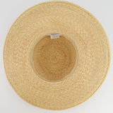 Hermès Beige Raffia Woven Hat with Yellow Bandeaux Size 57