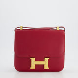 Hermès Constance 24cm Bag in Rubis Epsom Leather with Gold Hardware