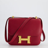 Hermès Constance 24cm Bag in Rubis Epsom Leather with Gold Hardware