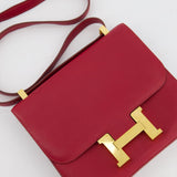 Hermès Constance 24cm Bag in Rubis Epsom Leather with Gold Hardware