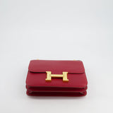 Hermès Constance 24cm Bag in Rubis Epsom Leather with Gold Hardware