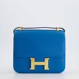 Hermès Constance 24cm Bag in Bleu Mykonos Evercolour Leather with Gold Hardware