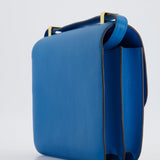 Hermès Constance 24cm Bag in Bleu Mykonos Evercolour Leather with Gold Hardware