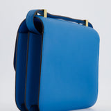 Hermès Constance 24cm Bag in Bleu Mykonos Evercolour Leather with Gold Hardware