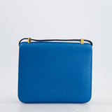 Hermès Constance 24cm Bag in Bleu Mykonos Evercolour Leather with Gold Hardware